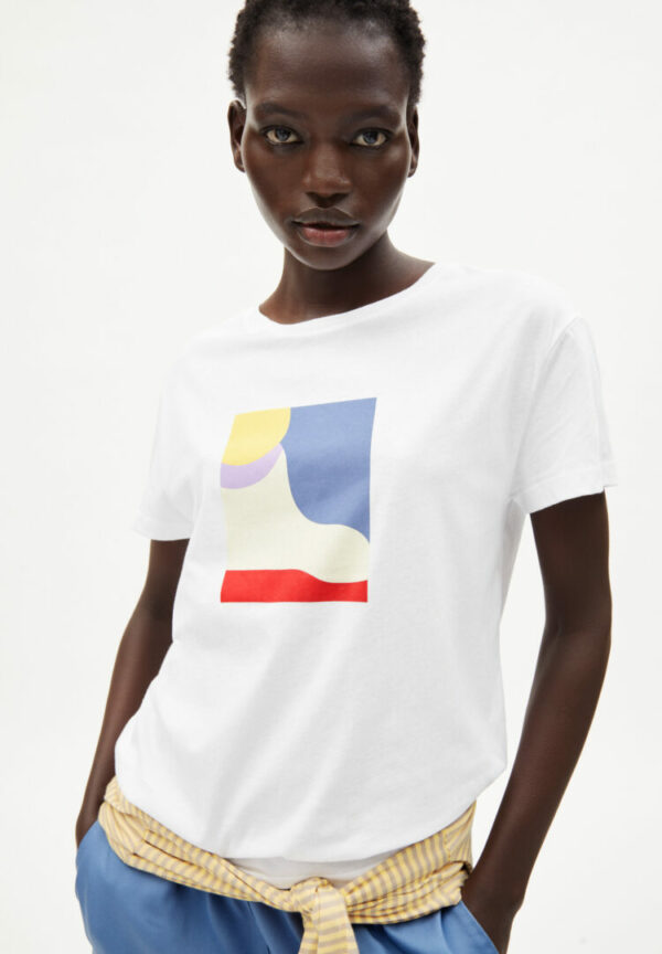 T-shirt Nelaa Sunshine In White von ArmedAngels