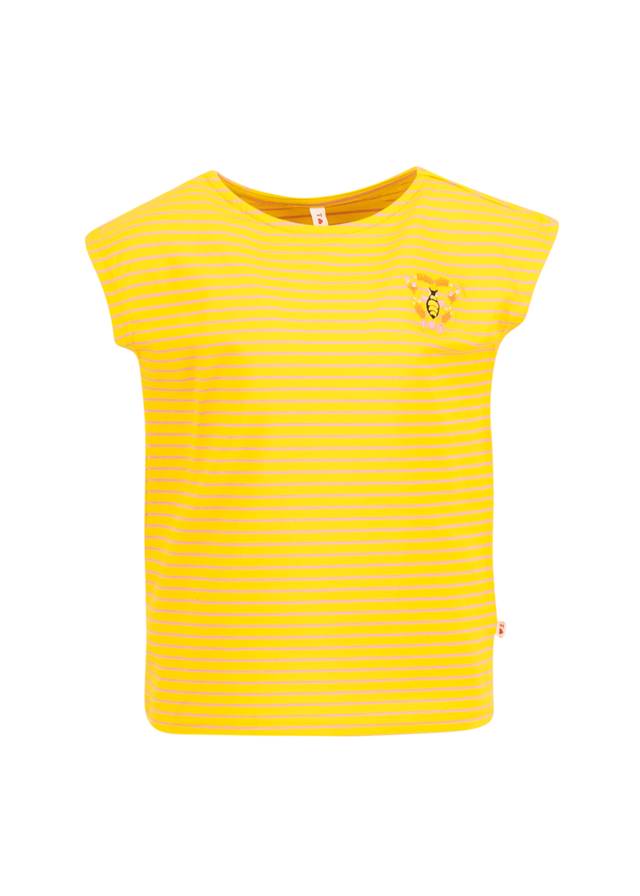 Kinder-shirt Ringelreih Mit Stickerei Gelb von blutsgeschwister