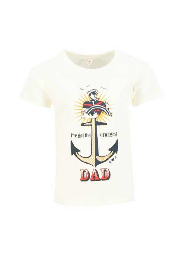 Kinder-shirt Strongest Dad Weiß von blutsgeschwister