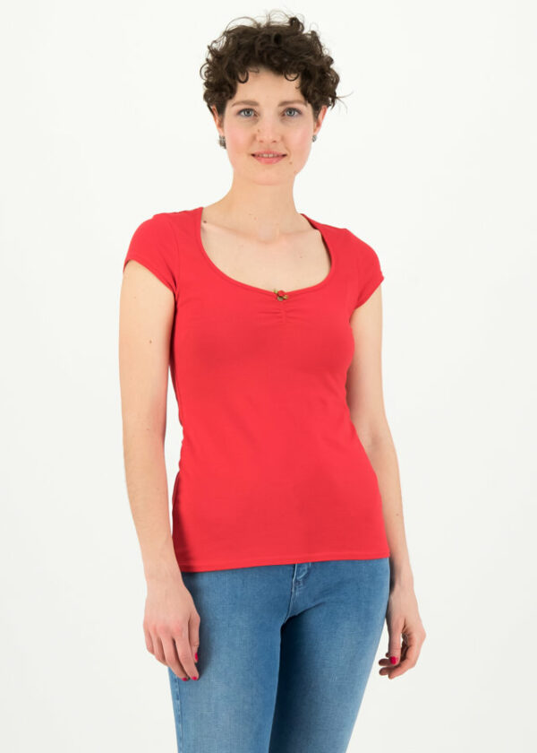 Logo Shortsleeve Feminine Rot von blutsgeschwister