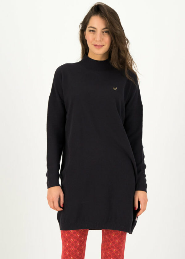 Oversize-kleid Straight N Easy Turtle Schwarz von blutsgeschwister