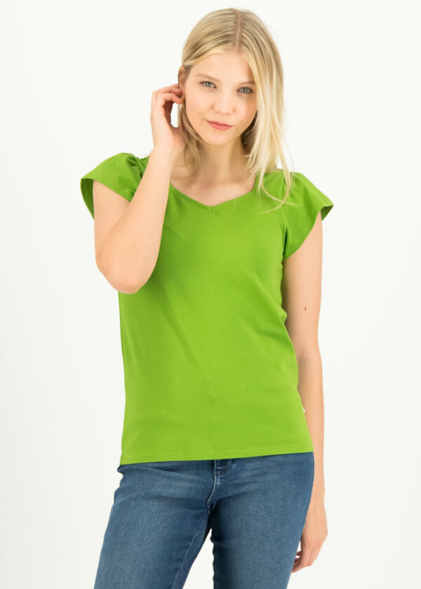 Shirt Charming V Neck Grün von blutsgeschwister