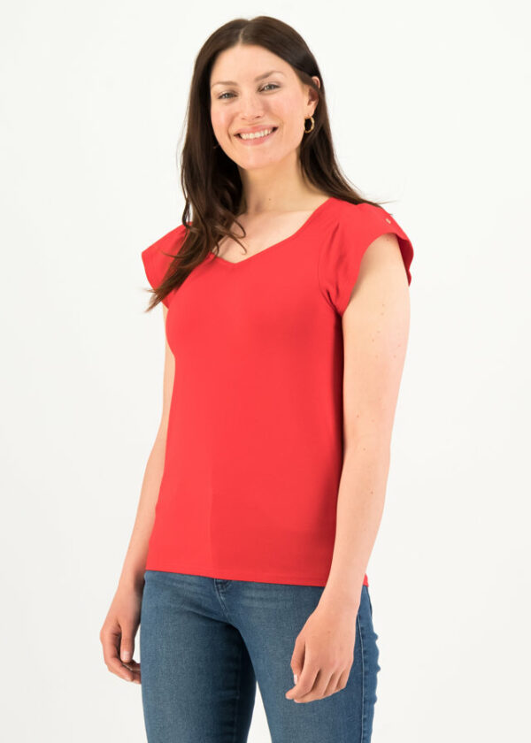 Shirt Charming V Neck Rot von blutsgeschwister