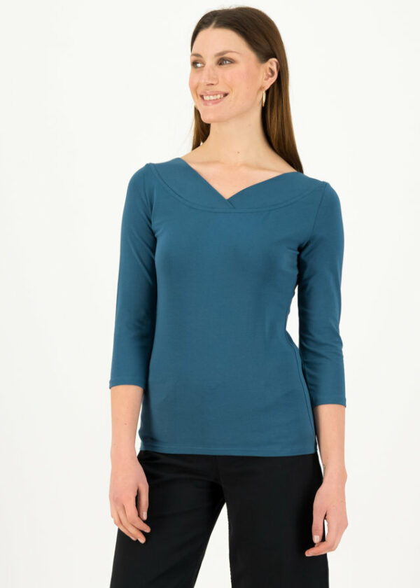 Shirt Gracious Twist Blau von blutsgeschwister