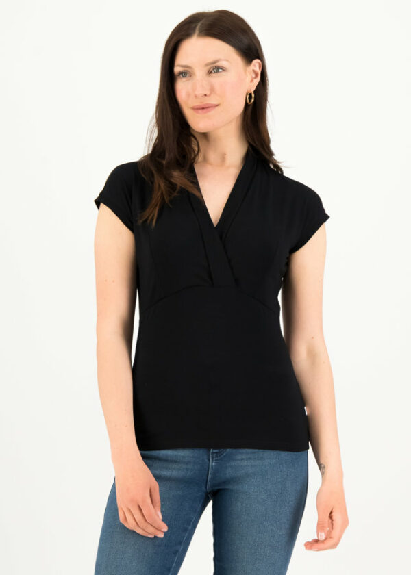 Shirt Mon Cher Cache-cœur Schwarz von blutsgeschwister