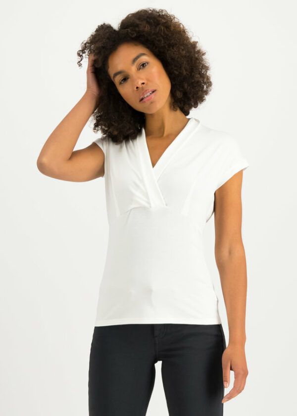 Shirt Mon Cher Cache-cœur Weiß von blutsgeschwister