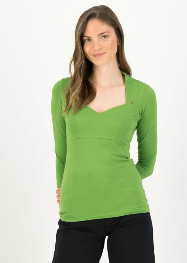Shirt Pow Wow Vau Cropped Grün von blutsgeschwister
