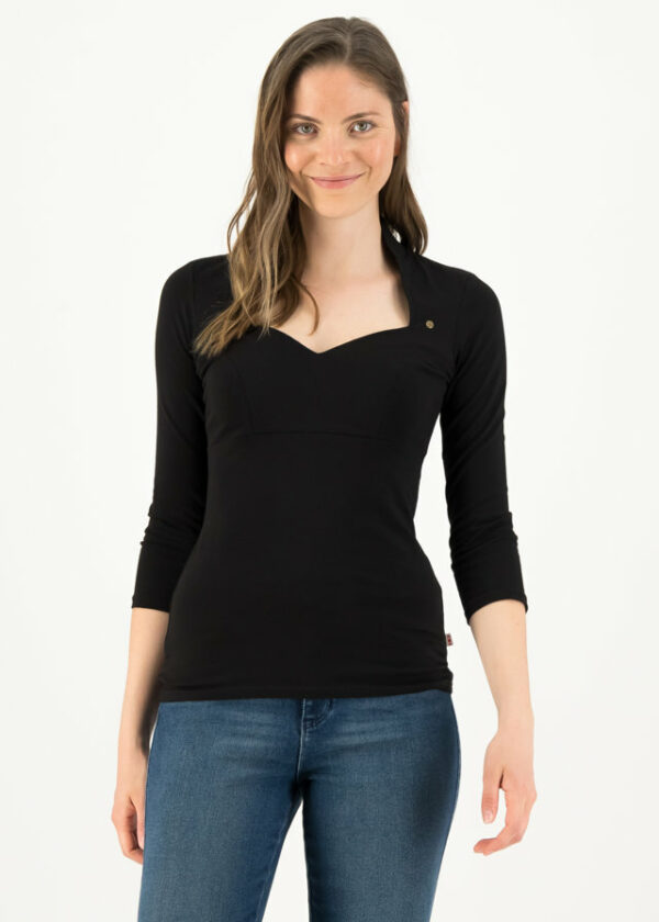 Shirt Pow Wow Vau Cropped Schwarz von blutsgeschwister