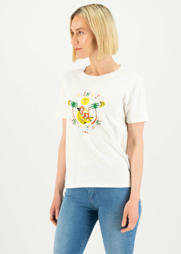 T-shirt Affenhitze Statement Weiß von blutsgeschwister