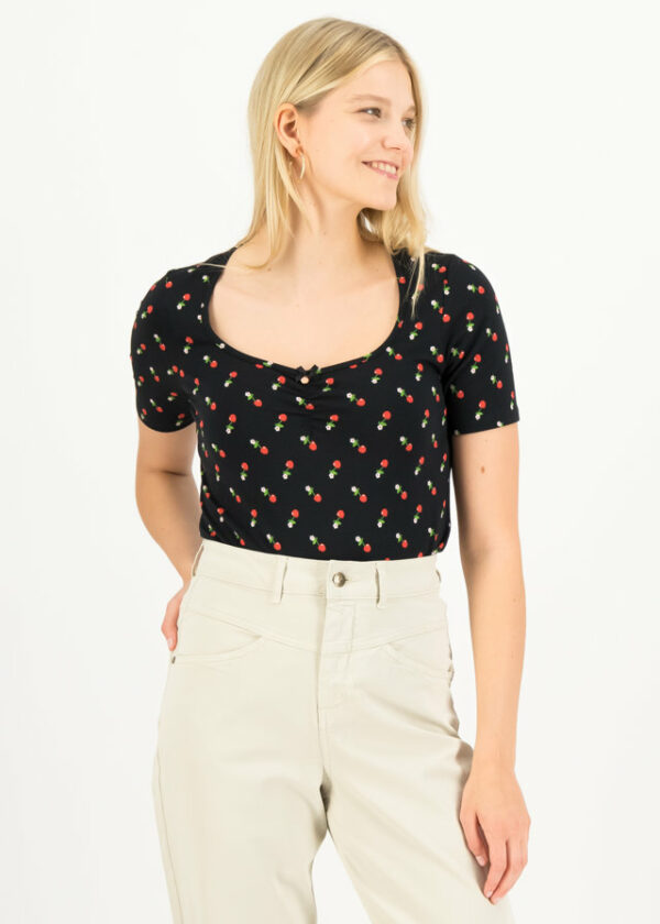 T-shirt Balconnet Féminin Schwarz von blutsgeschwister