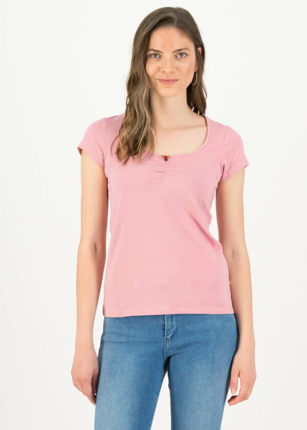 T-shirt Logo Shortsleeve Feminin Rosa von blutsgeschwister