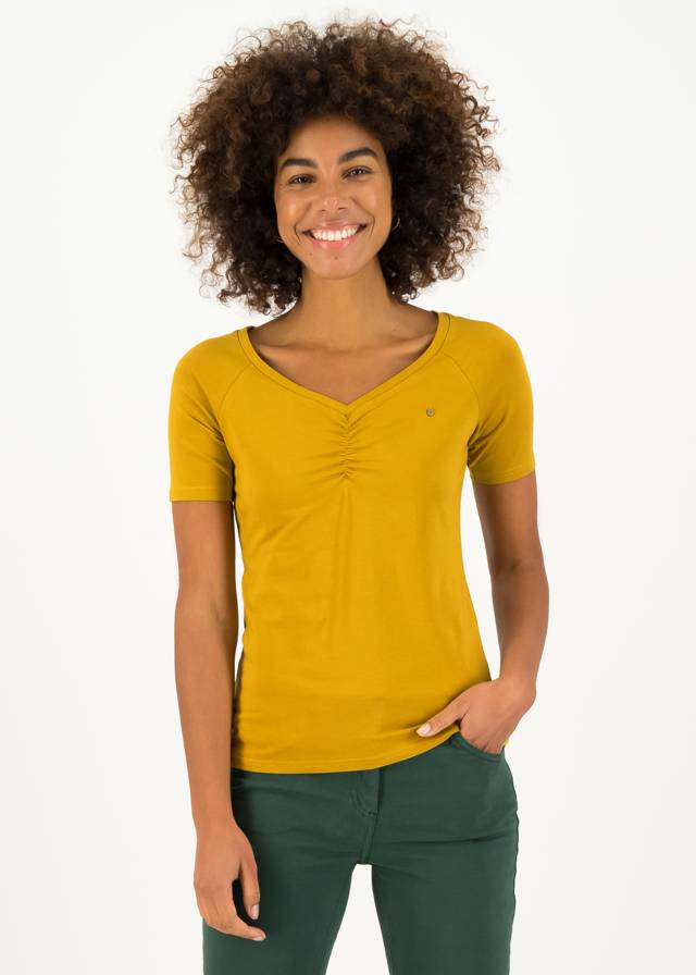 T-shirt Savoir-vivre Gelb von blutsgeschwister