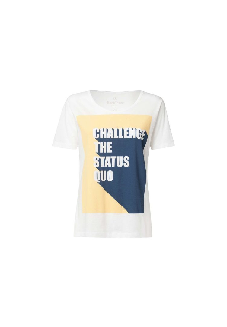 Damen T-Shirt Status Quo Weiß  von ThokkThokk