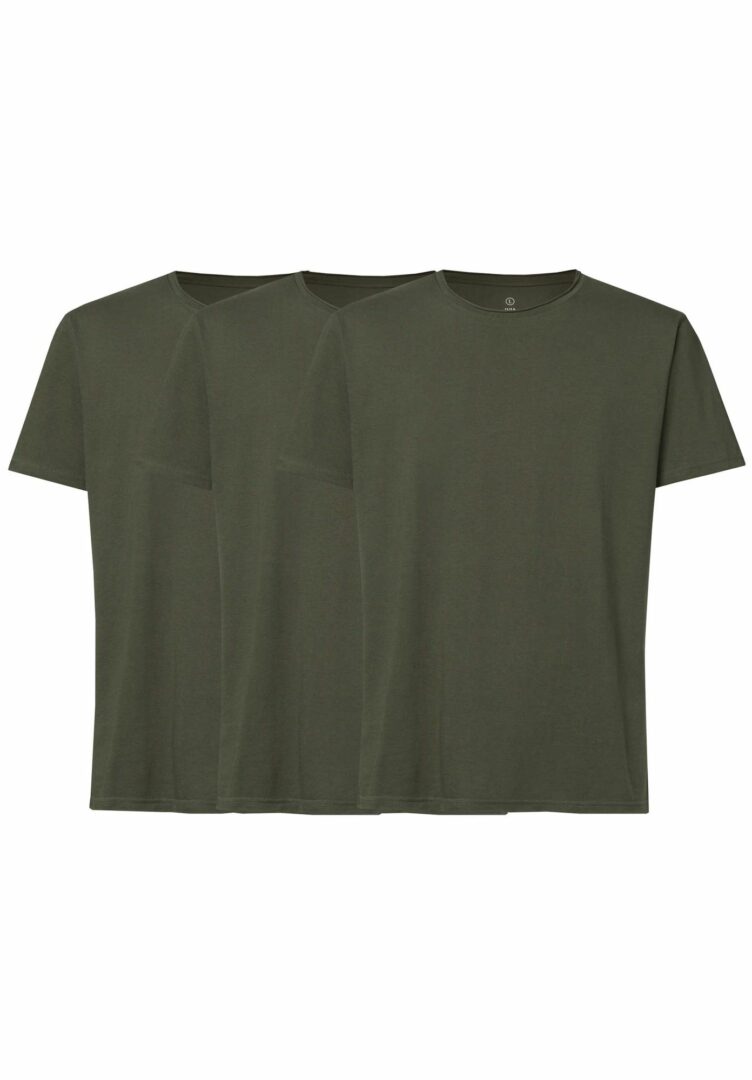 Herren T-Shirt 3er Olivgrün Pack  von ThokkThokk