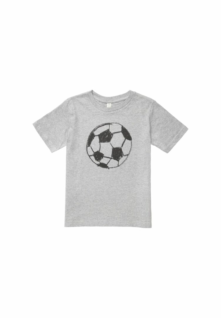 Kinder T-Shirt Fußball Hellgrau  von ThokkThokk