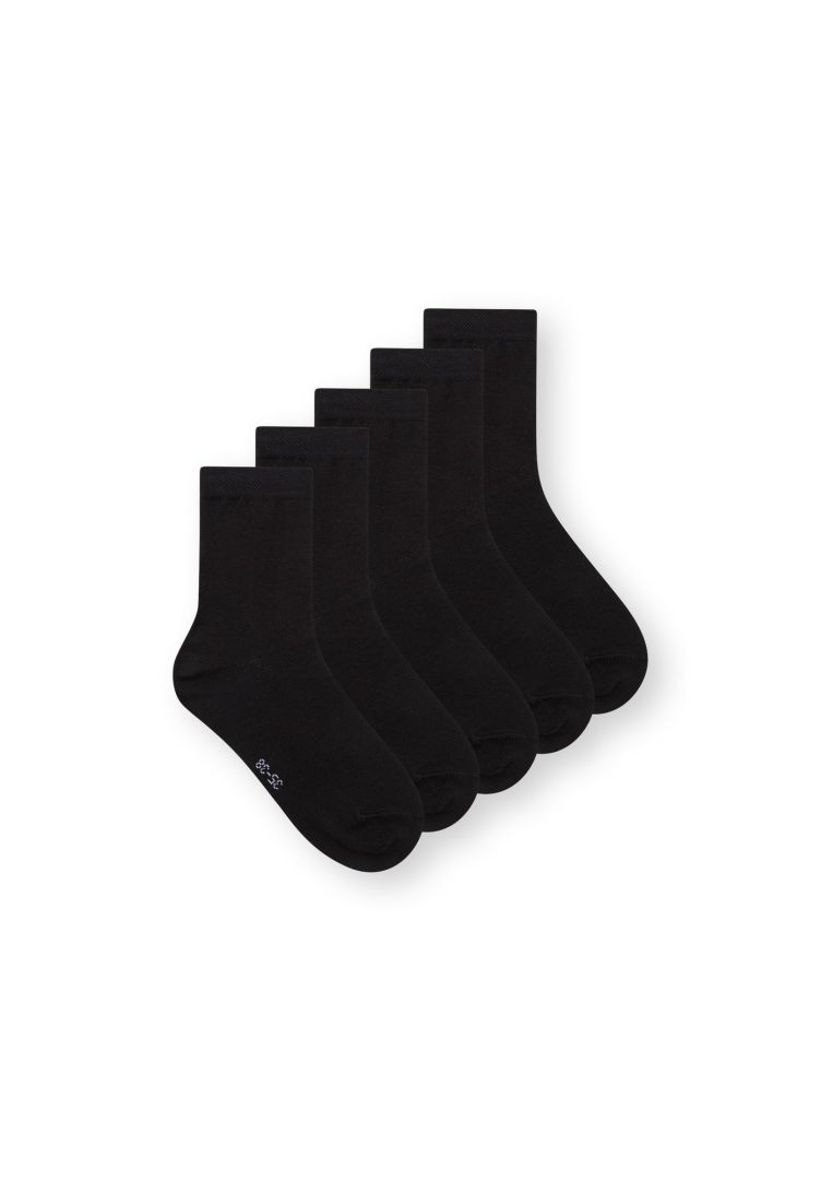 Socken Mittelhoch Schwarz 5er Pack  von ThokkThokk