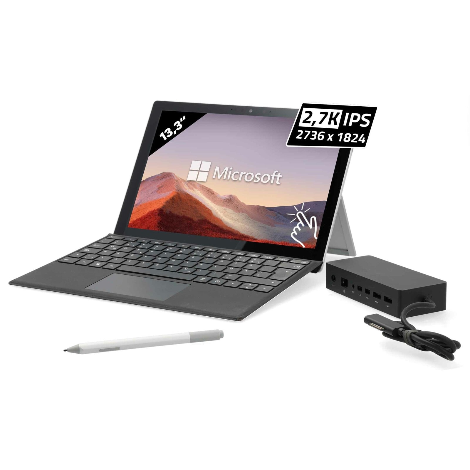 Microsoft Surface Pro 7 inkl. Dockingstation