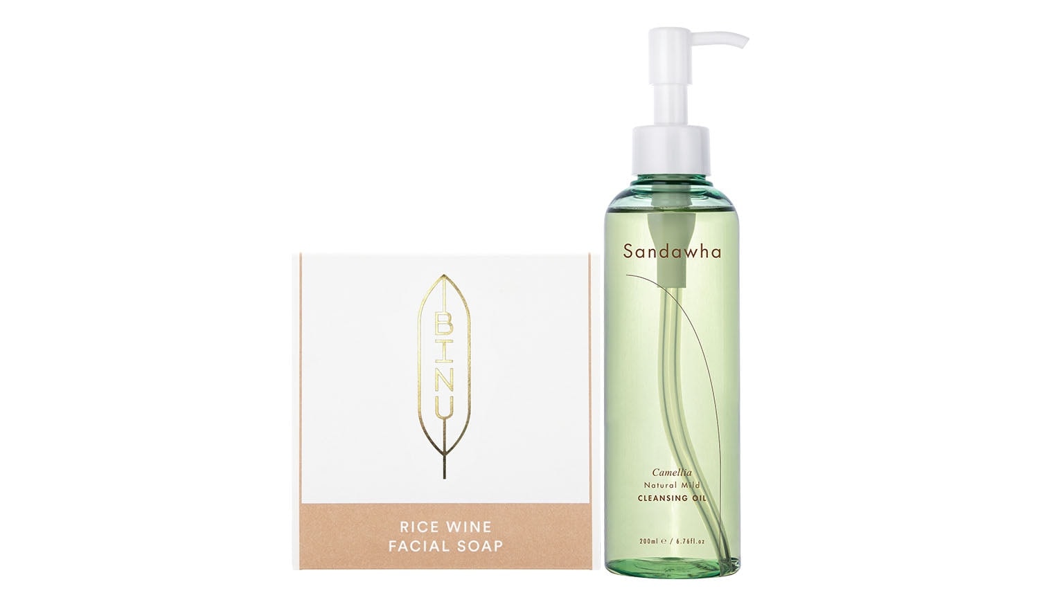 Double Cleansing Set - Mit Rice Wine Facial Soap von Binu