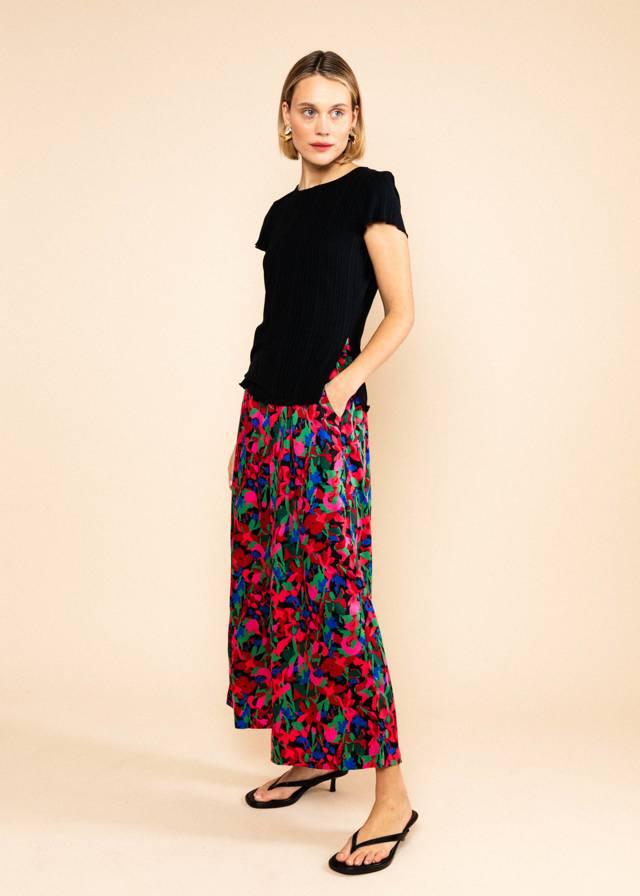 Bundfaltenhose Héloïse - Midnight Dancing Flower von Blutsgeschwister