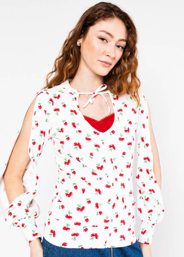 Zip-Jacke You're my Soul - Cherry Print Memory von Blutsgeschwister