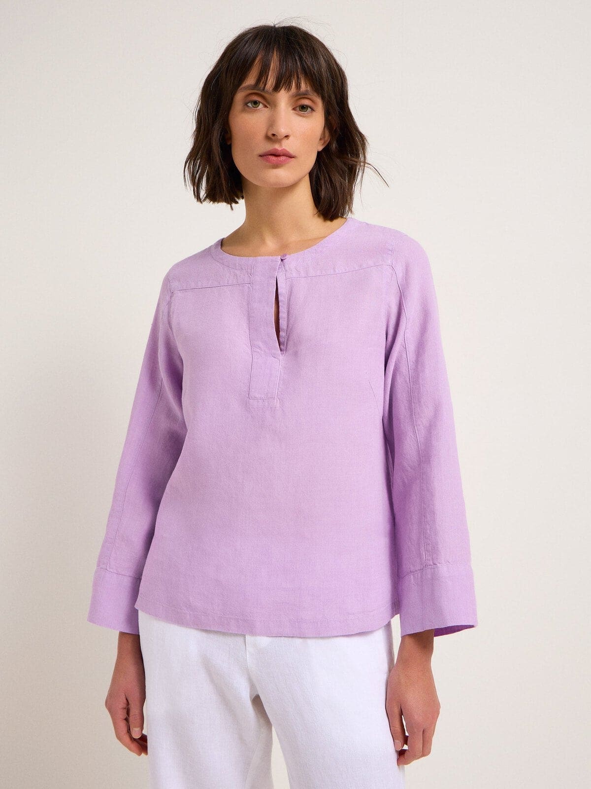 3/4 Arm Bluse (GOTS) - Light Lilac von Lanius