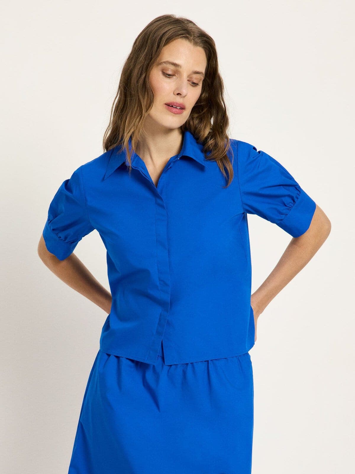 Bluse mit Puffärmeln (GOTS) - Lapis von Lanius