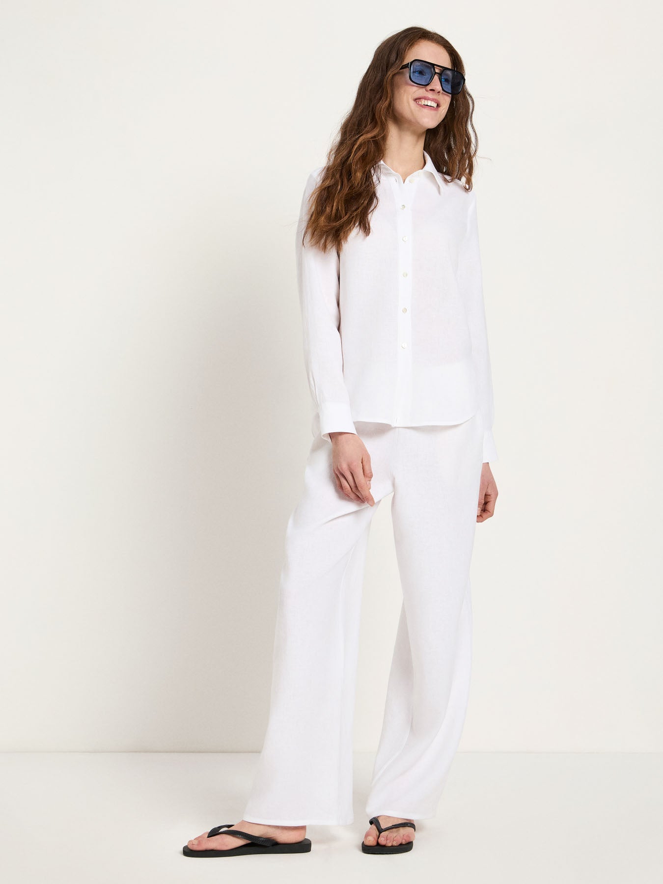 Hemdbluse (GOTS) - Bright White von Lanius
