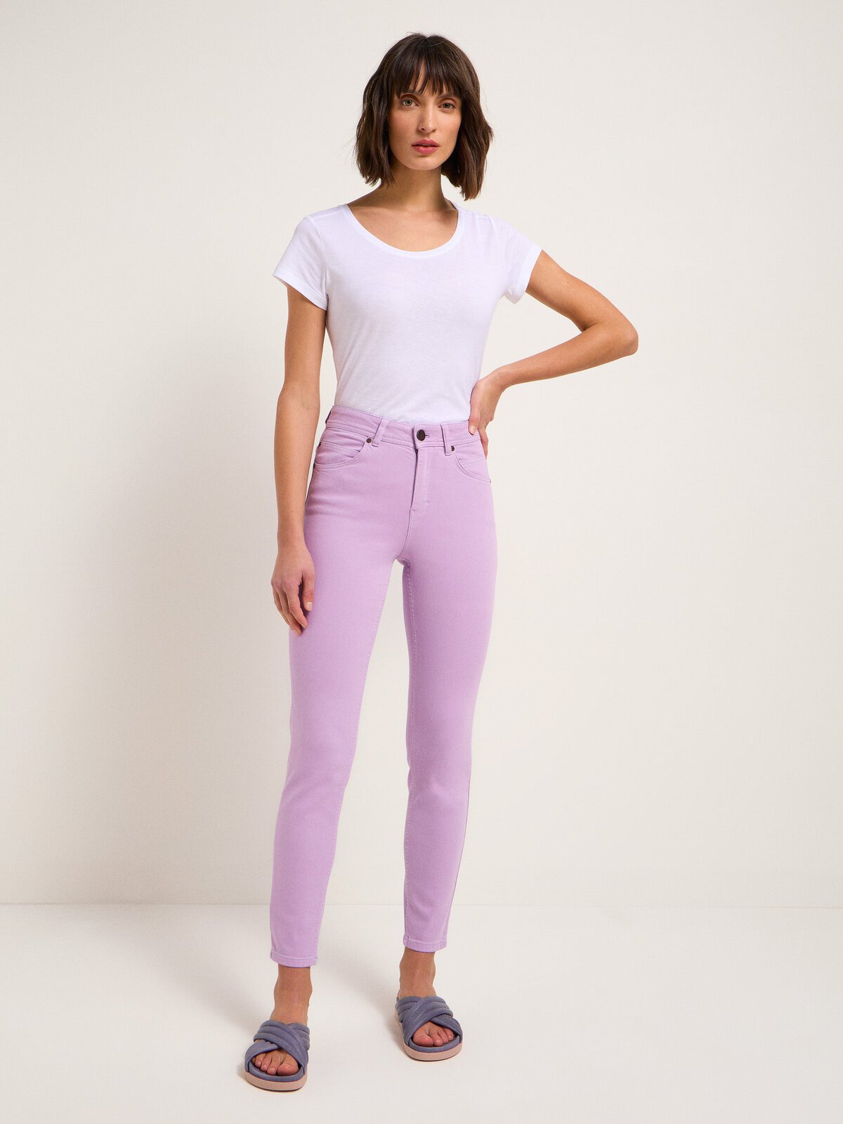 High Waist Jeans - Light Lilac von Lanius