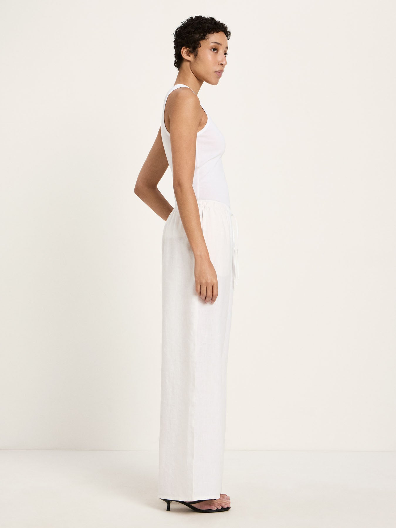 Hose mit Tunnelzug (GOTS) - Bright White von Lanius