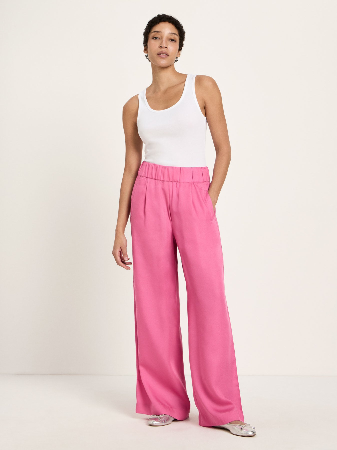 Hose mit weitem Bein - Bright Orchid von Lanius