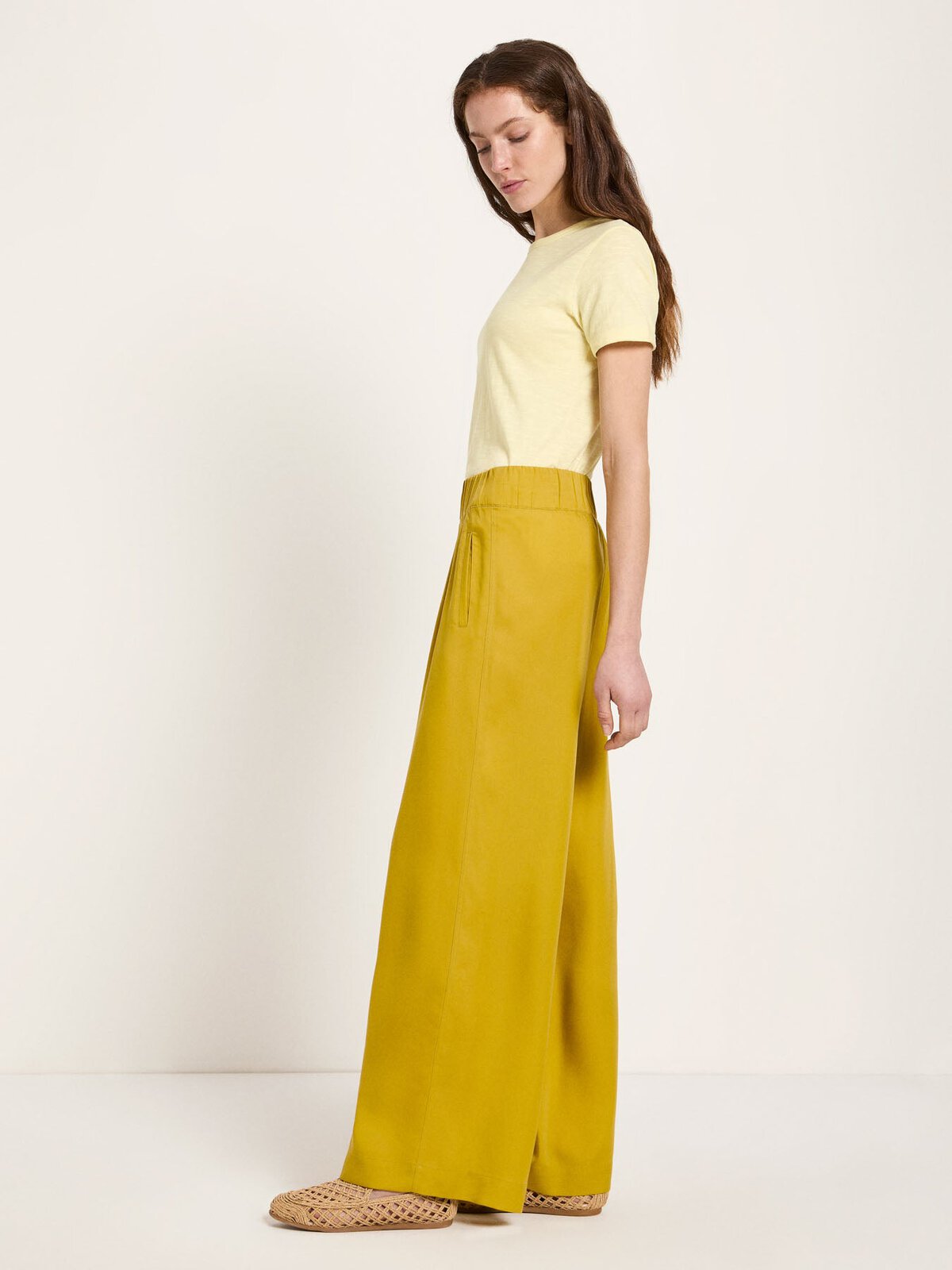Hose mit weitem Bein - Dark Kiwi von Lanius