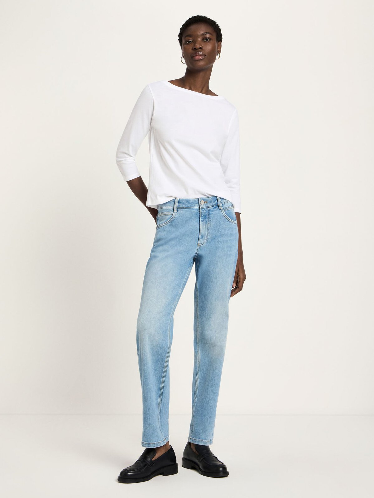 Jeans mit Aufschlag (GOTS) - Light Blue Denim von Lanius
