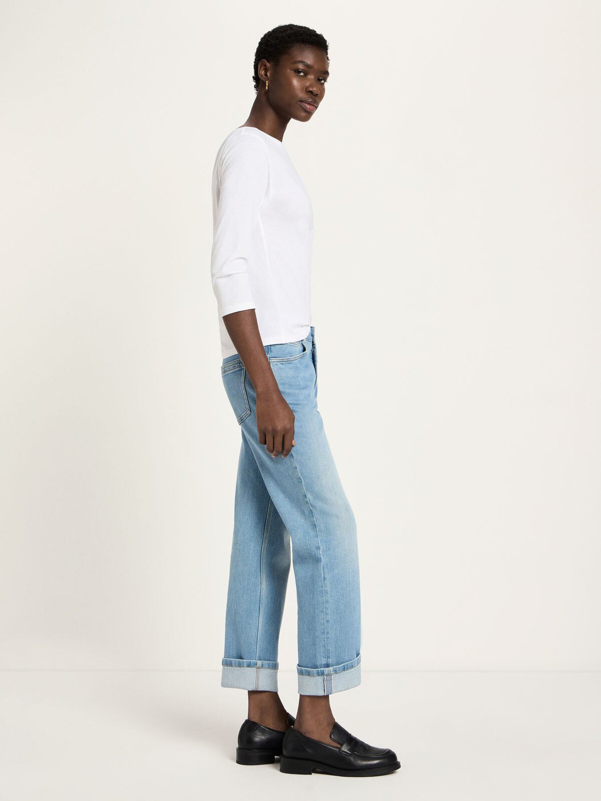 Jeans mit Aufschlag (GOTS) - Light Blue Denim von Lanius