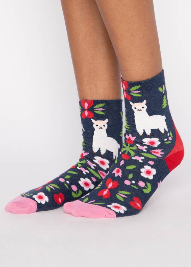 Baumwollsocken Sensational Steps - Happy Lama von Blutsgeschwister