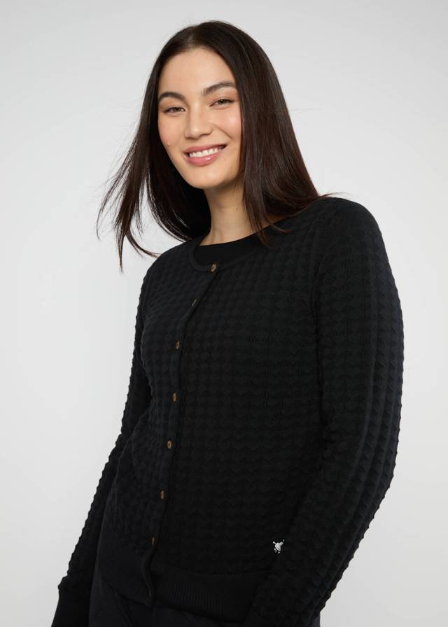 Cardigan Save the Brave - Boogie Black Knit von Blutsgeschwister