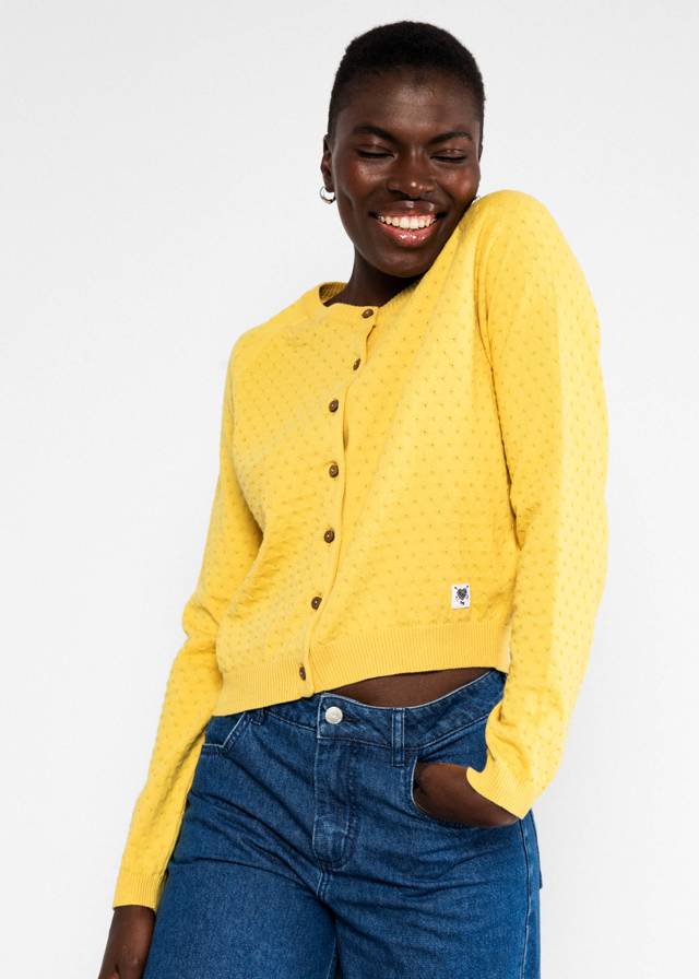 Cardigan Sweet Knit - Yellow Citrus Knit von Blutsgeschwister