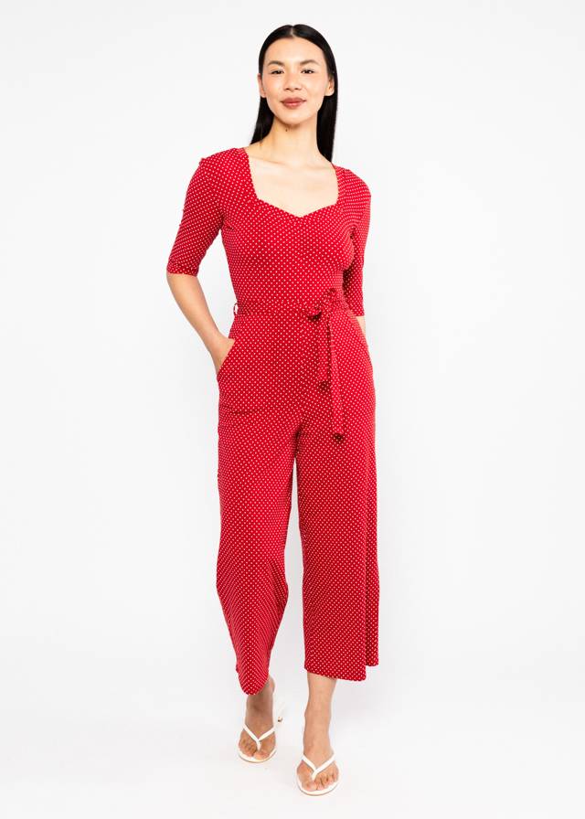 Jumpsuit Flaming Heart Marlene - Lovely Memories Dot von Blutsgeschwister