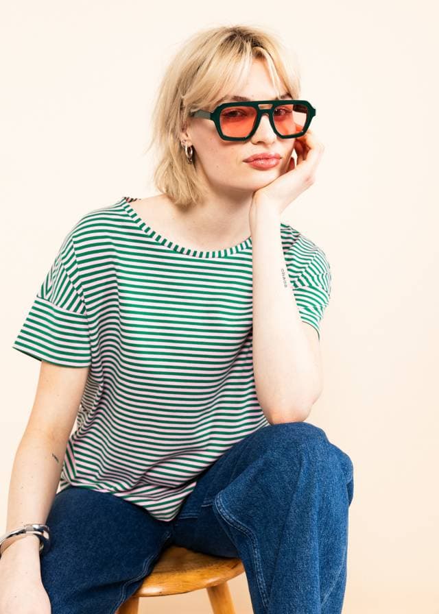T-Shirt The Generous One - Green Viva El Sol! Stripe von Blutsgeschwister