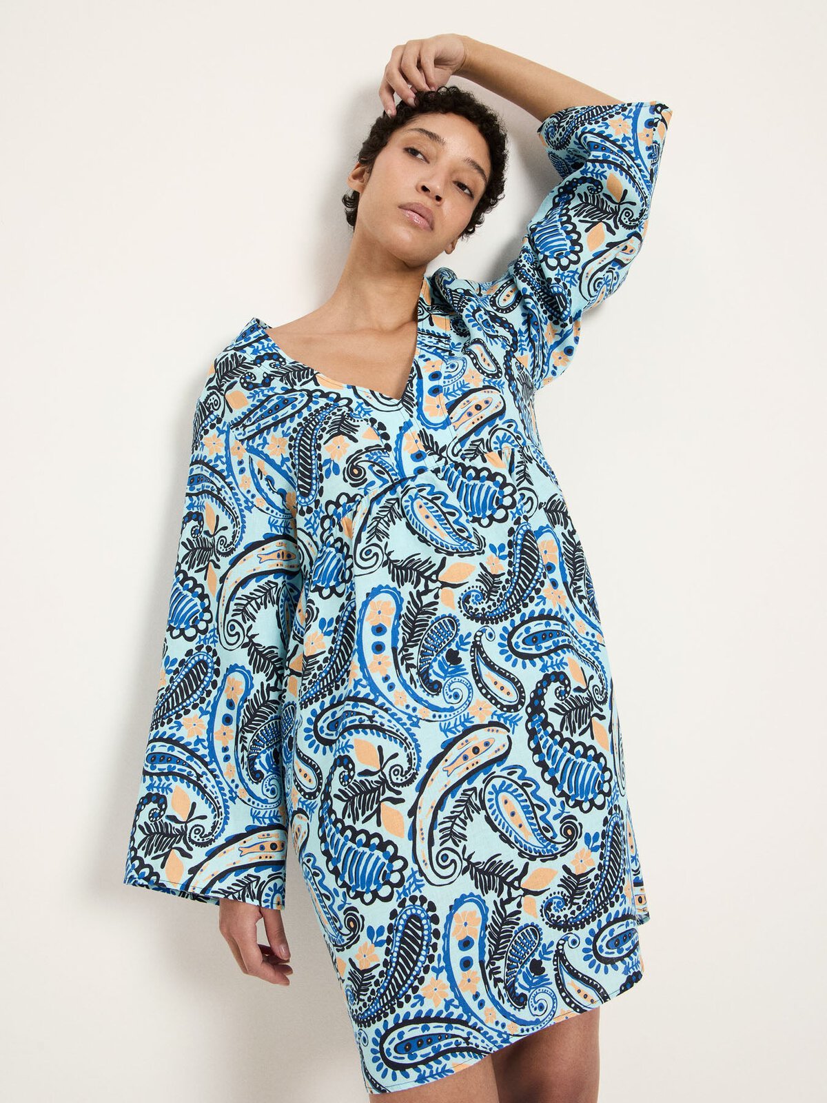Tunika-Kleid (GOTS) - Print Paisley Mint von Lanius