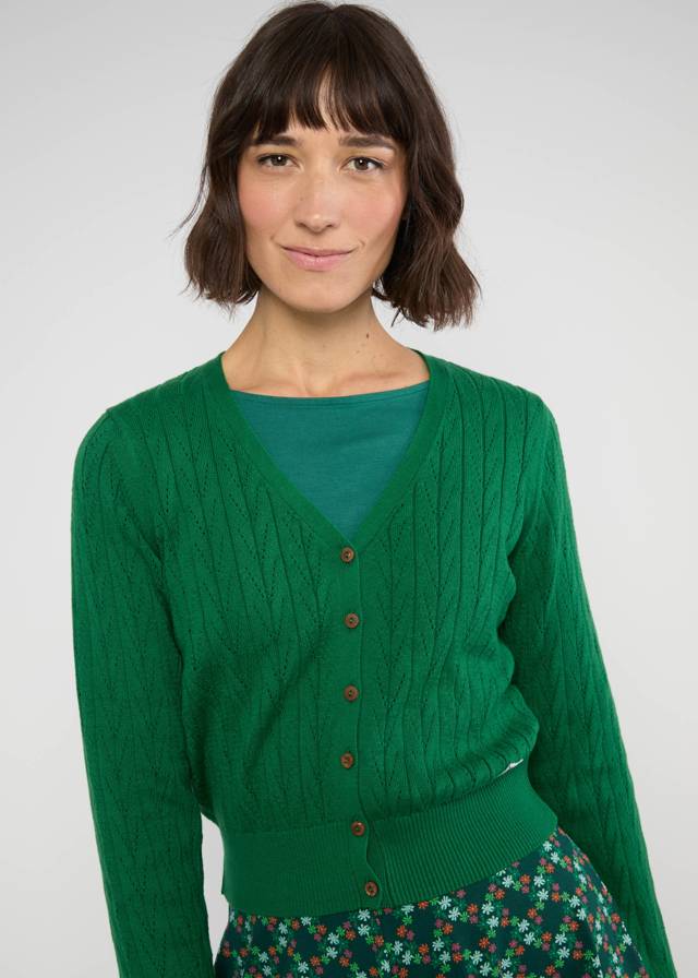 Cardigan Save the World - Starlight Green Knit von Blutsgeschwister