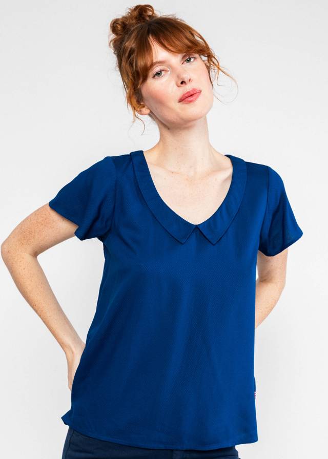 Sommerbluse Feed the Birds - Noble Blue Club von Blutsgeschwister
