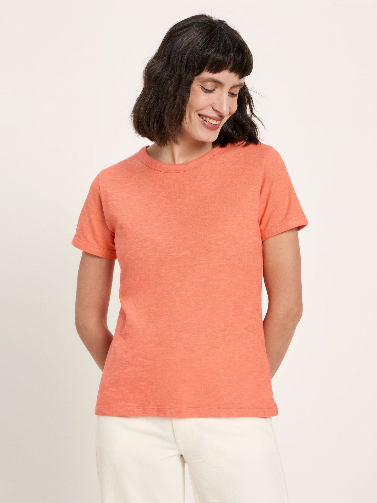 Kurzarmshirt (GOTS) - Peach von Lanius