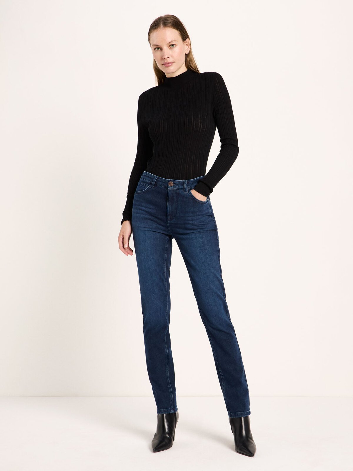 Slim Jeans "FIELD" (GOTS) - Dark Blue Denim von Lanius