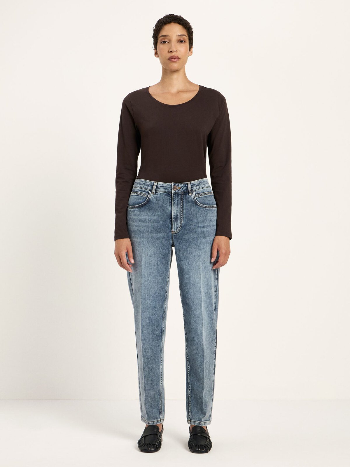 Tapered Jeans "REED" (GOTS) - Ash Blue Denim von Lanius