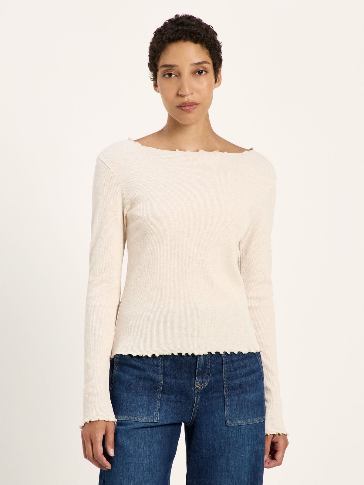 U-Bootshirt (GOTS) - Cream Melange von Lanius