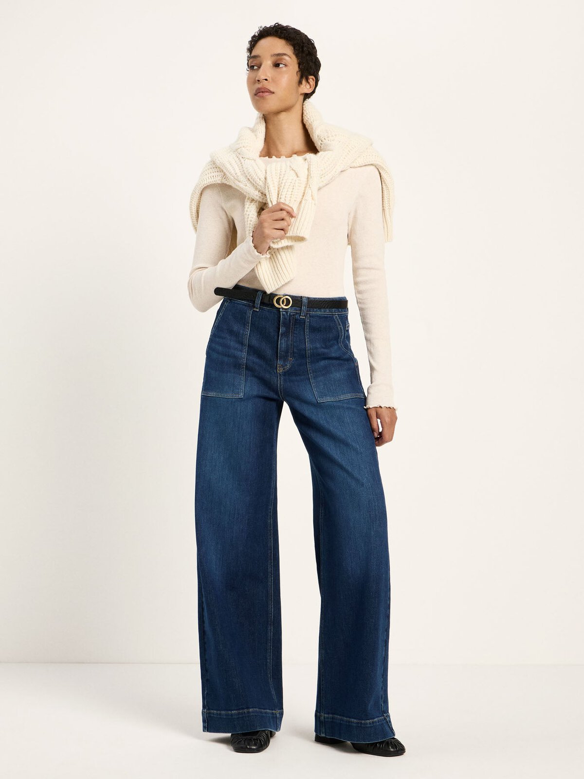 Wide Jeans "TIDE" (GOTS) - Dark Blue Denim von Lanius