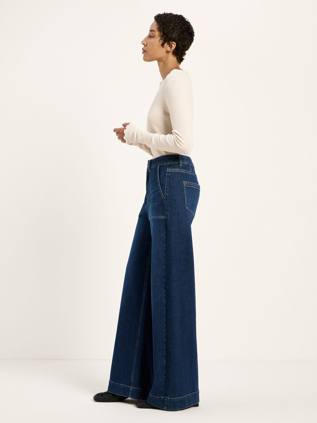 Wide Jeans "TIDE" (GOTS) - Dark Blue Denim von Lanius