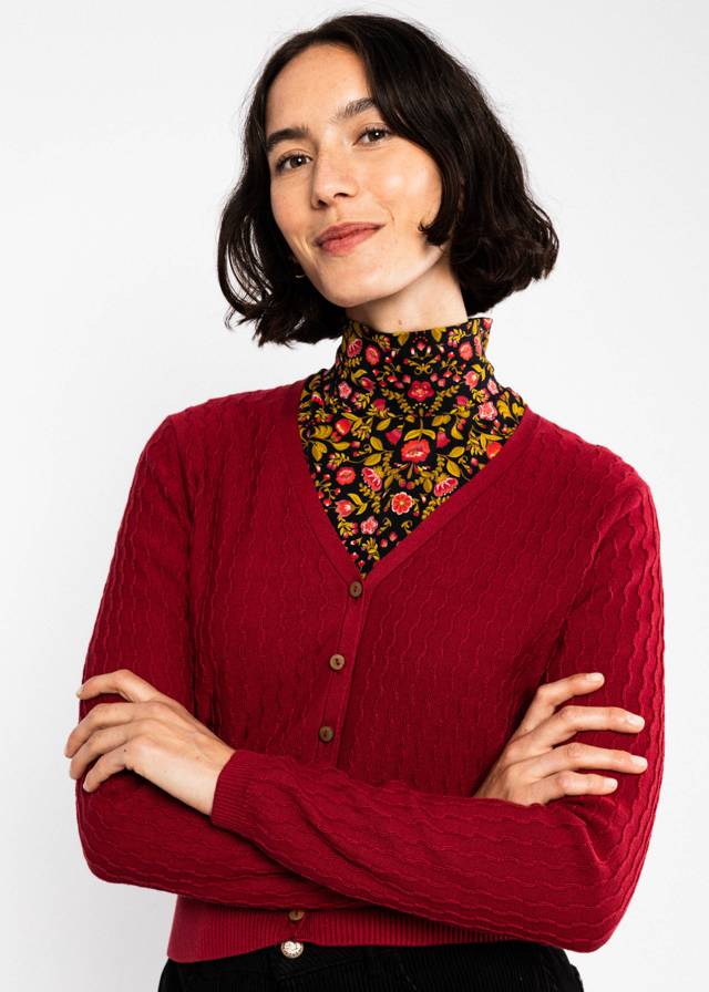 Cardigan Save the World - Folklore Red Knit von Blutsgeschwister