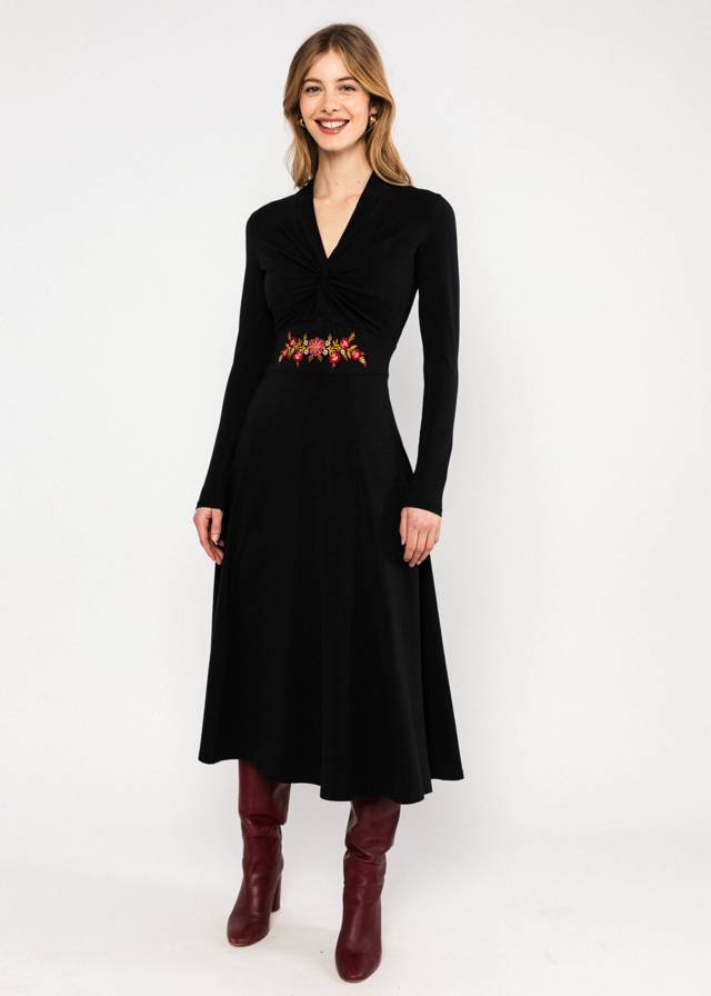 Jerseykleid Hot Knot Shawl - Black And Strong von Blutsgeschwister