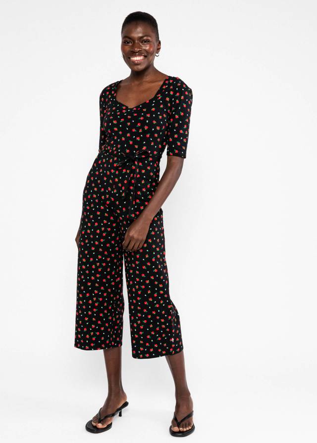 Jumpsuit Flaming Heart Marlene - Viva La Rosa von Blutsgeschwister